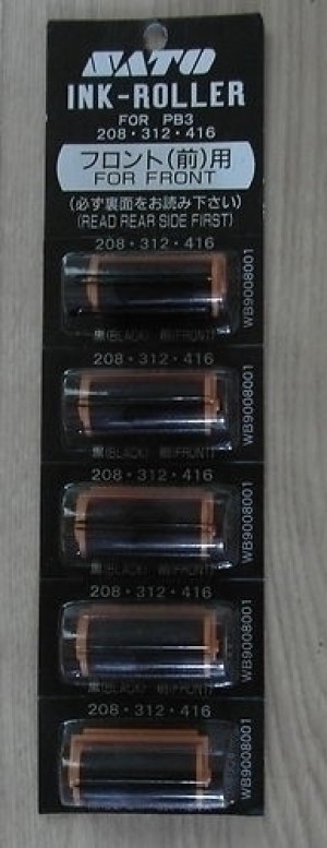 Genuine Sato PB3 Labelling and Pricing Gun Front  Inks. Suitable for the Sato PB3  208/312/416 Labelling and pricing guns.